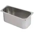 Vasca inox per gelato trapezoidale mm 185x360x144 (interno mm 171x330x129)