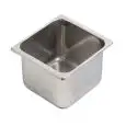 Vasca inox per gelato - Dimensioni cm 16,5x16,5 (interno mm 150x130) - Altezza cm 12 - Lt 2,5