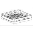 CESTELLO VASSOI 6 POSTI POLIPROPILENE - Dimensioni cm L 50 x P 50 x h 11