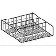 INSERTO BICCHIERI INCLINATI FILO RILSAN - Dimensioni L 37 x P 37 x h 14