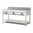 CUOCIPIADINA A GAS POLLINI - Modello C.P10 - Su gambe in acciaio inox -  Piana in ferro - Portata termica KW 16,5 - Dim. ingombro cm L 151 x P 73 x H 96 - Norma CE