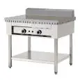CUOCIPIADINA A GAS POLLINI - Modello C.P6 - Su gambe in acciaio inox -  Piana in acciaio inox - Portata termica KW 11 - Dim. ingombro cm L 95 x P 73 x H 96 - Norma CE