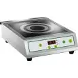 PIASTRA AD INDUZIONE - Mod. PFD/35 - Piastra in vetroceramica - Superficie induttiva: mm 140 ÷ mm 220 - Monofase 230V/1N/50Hz - Potenza resa kW 3,5 - Potenza resa: 500 ÷ 3500W - Norma CE