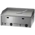 Fry Top a gas professionale da banco piastra 1/2 liscia 1/2 rigata in acciaio Fimar FRY2/LRM