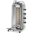 GYROS MACCHINA CUOCI KEBAB A GAS - ( kit GPL incluso ) - Mod. GYR 80M - STRUTTURA IN ACCIAIO INOX - CAPACITA' CARNE Kg 30-65 -Potenza 13,6 kW - MONOFASE - Norma CE