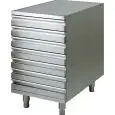 CASSETTIERA PIZZA NEUTRA IN ACCIAIO INOX PER CONTENITORE IMPASTI PIZZA - Dim. cm L 52 x P 80 x h 81 - CASSETTE ESCLUSE
