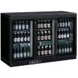 ESPOSITORE REFRIGERATO IN LAMIERA VERNICIATA E ALLUMINIO - PER BIBITE - Mod. G-BC3PS - VENTILATO - CAPACITA' Lt 335 - N. 3 PORTE VETRO SCORREVOLI - TEMPERATURA +2°/+8°C - Dim. cm L 135 x P 53,5 x h 92 - Norma CE