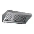 Cappa a parete tipo snack in acciaio inox AISI 304 (senza motore) - filtri a labirinto - faretti a Led