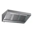 Cappa a parete tipo snack in acciaio inox AISI 304 (senza motore) - filtri a labirinto - Illuminazione al neon