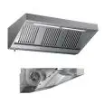 Cappa autoaspirante a parete tipo snack in acciaio inox AISI 304 (con motore) - filtri a labirinto - Illuminazione al neon