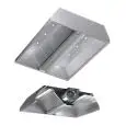 Cappa centrale autoaspirante in acciaio inox AISI 304 (con motore) - filtri a labirinto - faretti a led