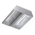 Cappa centrale in acciaio inox AISI 304 (senza motore) - filtri a labirinto - Illuminazione al neon