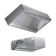 Cappa Cubika a parete autoaspirante in acciaio inox AISI 304 (con motore) - filtri a labirinto
