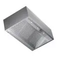Cappa Cubika a parete in acciaio inox AISI 304 (senza motore) - filtri a labirinto - faretti a led