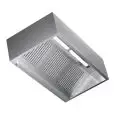 Cappa Cubika a parete in acciaio  AISI 430 (senza motore) - filtri a labirinto - Illuminazione al neon