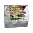 ESPOSITORE MURALE REFRIGERATO - MOD. LIDO FV INOX - PER FRUTTA E VERDURA - VENTILATO - TEMPERATURA MINIMA DI ESERCIZIO °C +6/+8 - SELF SERVICE - CANALIZZABILE - NORMA CE