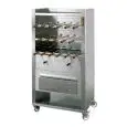 GIRARROSTO A BRACE - MOD. CHURRASCO/CM17C - Motoriduttori indipendenti per ogni asta - N. 17 Spade - N° piani: 3 - Potenza: 125 W - Allaccio MONOFASE  - Dimensioni: cm L 85 x P 56,5 x 162 h - Norma CE