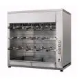 GIRARROSTO A GAS - MOD. CHURRASCO/CM14G - Motoriduttori indipendenti per ogni spada - N. 14 Spade lunghezza cm 50 - N° piani: 3 - Potenza termica 12 Kw - Allaccio MONOFASE - Dimensioni: cm L 90 x P 57 x 90 h - Norma CE