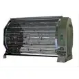 GIRARROSTO PLANETARIO A LEGNA DA INCASSO CAMINO - MOD. CAMINO126P - CAPACITA' N. 126 POLLI - N. 2 motori - Dischi planetari inox - N. 12+6 aste con forchette cm 111,5 - Dimensioni: Cm L 146 x P 80 x 92 h - Norma CE