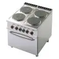 Cucina elettrica 4 piastre tonde con forno elettrico Allforfood CF4/98ET linea ELLE