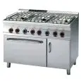 Cucina a gas 6 fuochi con forno elettrico Allforfood CF6/712GPEV linea ELLE