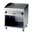 Fry Top a gas professionale piastra rigata in acciaio Allforfood FTR/78G linea ELLE