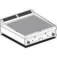 Fry Top a gas professionale da banco piastra rigata cromata superchrome Allforfood FTRT/78GS linea ELLE