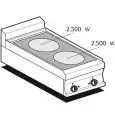 Piano cottura elettrico 2 piastre in vetroceramica Allforfood PCCT/74ET linea ELLE