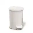 Pattumiera A Pedale Bianco in Polipropilene - GIGANPLAST Linea MINIDOMUS - Codice 4225 - Capacità 6 lt  - Diametro 22 cm - Altezza cm 28 - Imballo confezione da n. 1 Unità