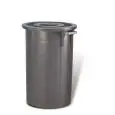 Coperchio Grigio in Polietilene - GIGANPLAST Linea CORALLO - Capacità 90 lt - Imballo confezione da n. 1 Unità