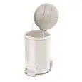 Pattumiera A Pedale Bianco in Polipropilene - GIGANPLAST Linea DOMUS - Codice 4250 - Capacità 18 lt  - Diametro 30 cm - Altezza cm 39 - Imballo confezione da n. 1 Unità