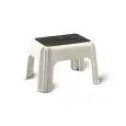 Sgabello Bianco in Polipropilene - GIGANPLAST Linea ANTISDRUCCIOLO - Codice 7580 - Dimensioni cm 40x32 - Altezza cm 24 - Imballo confezione da n. 1 Unità