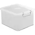 Cassetta Con Coperchio Trasparente in Polipropilene - GIGANPLAST Linea BOX - Codice 1900 - Dimensioni cm 40x30 - Altezza cm 22 - Imballo confezione da n. 1 Unità