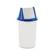 Portabox Con Coperchio Bianco in Polipropilene - GIGANPLAST Linea ONDINA - Codice 5050 - Capacità 60 lt  - Diametro 44 cm - Altezza cm 88 - Imballo confezione da n. 1 Unità