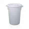 Coperchio Bianco in Polietilene - GIGANPLAST Linea CORALLO - Capacità 75 lt - Imballo confezione da n. 1 Unità