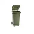 Bidone Con Coperchio Verde in Polietilene - GIGANPLAST Linea MAX - Codice 2800 - Capacità 80 lt  - Dimensioni cm 46x42 - Altezza cm 74 - Imballo confezione da n. 1 Unità