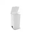Bidone Con Coperchio Bianco in Polietilene - GIGANPLAST Linea MAX - Codice 2800 - Capacità 120 lt  - Dimensioni cm 48x49 - Altezza cm 89 - Imballo confezione da n. 1 Unità