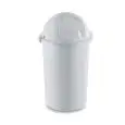 Portabox Con Coperchio Bianco in Polipropilene - GIGANPLAST Linea PUSH - Codice 5055 - Capacità 50 lt  - Diametro 41 cm - Altezza  50 - Imballo confezione da n. 1 Unità