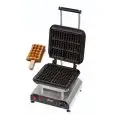 PIASTRA SINGOLA - MOD. 2351824EU - IN GHISA - FORMA: N. 6 WAFFEL RETTANGOLARI cm 8x6x2,5 - Alimentazione V 230/50hz monofase - POTENZA W 2800 - DIM. Cm L 32 x P 34 x h 27,5 - NORMA CE
