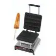 PIASTRA SINGOLA - MOD. 2351845EU - IN ALLUMINIO TEFLONATO - FORMA: N. 4 WAFFEL SU STECCO cm 23x2,5x6 - Alimentazione V 230/50hz monofase - POTENZA W 2800 - DIM. Cm L 32 x P 34 x h 27,5 - NORMA CE