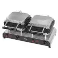 MACCHINA PER WAFFEL - Mod 51913EU - BASE DOPPIA PER PIASTRE INTERCAMBIABILI - ALIMENTAZIONE V 400/50-60Hz TRIFASE - POTENZA W 5600 - DIM. Cm L 61 x P 34 x h 27,5