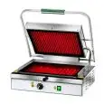 PIASTRA IN VETROCERAMICA ELETTRICA - Mod. PV 40LR - Piastra singola superiore rigata - Piano cottura: cm 40x30 - Potenza 2000 W - 230V monofase 50-60 Hz - Norma CE