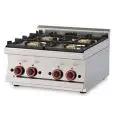Piano cottura a gas 4 fuochi Allforfood PCT/66G linea ELLE