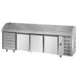 Banco pizza refrigerato in acciaio inox Tecnodom QA04MC6