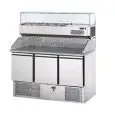 Saladette e banco pizza refrigerato in acciaio inox Tecnodom SLV03PZ + VR4140VD