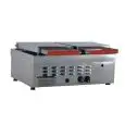PIASTRA TOSTIERA E SCALDAPANINI A GAS - IN ACCIAIO INOX - MOD. PG50LL2C - PIANO DI COTTURA LISCIO cm 50x30 - N. 2 CALOTTE - POTENZA W 5800 - DIM. cm L 58 x P 37 x H 25 - NORMA CE