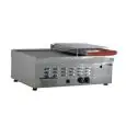 PIASTRA TOSTIERA E SCALDAPANINI A GAS - IN ACCIAIO INOX - MOD. PG50RRC - PIANO DI COTTURA RIGATO cm 50x30 - N. 1 CALOTTA - POTENZA W 5800 - DIM. cm L 58 x P 37 x H 25 - NORMA CE