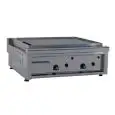 PIASTRA TOSTIERA E SCALDAPANINI A GAS - IN ACCIAIO INOX - MOD. HPPG60LLL - POTENZIATA - CON CAMINO - PIANO DI COTTURA LISCIO cm 54,4x45 - POTENZA W 11600 - DIM. cm L 60 x P 56,5 x H 23 - NORMA CE
