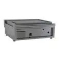 PIASTRA TOSTIERA E SCALDAPANINI A GAS - IN ACCIAIO INOX - MOD. PG60LLL - CON CAMINO - PIANO DI COTTURA LISCIO cm 54,4x45 - POTENZA W 5800 - DIM. cm L 60 x P 56,5 x H 23 - NORMA CE