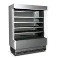 ESPOSITORE MURALE REFRIGERATO - MOD. VULCANO 80 INOX S/L - PER SALUMI E LATTICINI - VENTILATO - TEMPERATURA MINIMA DI ESERCIZIO °C +3/+5 - SELF SERVICE - NON CANALIZZABILE - NORMA CE